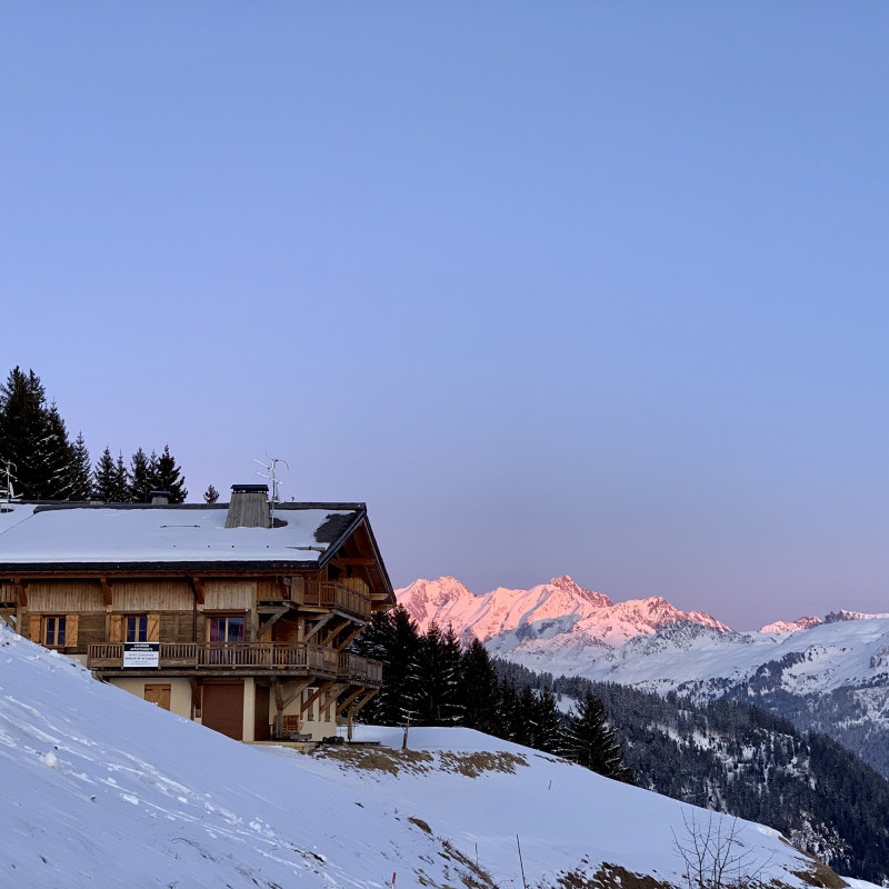 Coucher de soleil mont blanc